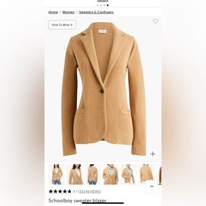 The J Crew Schoolboy sweater blazer XXS